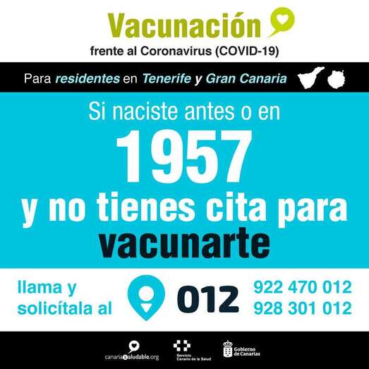 Citación para los personas de GC y TF nacidas en 1957 o antes/TA.